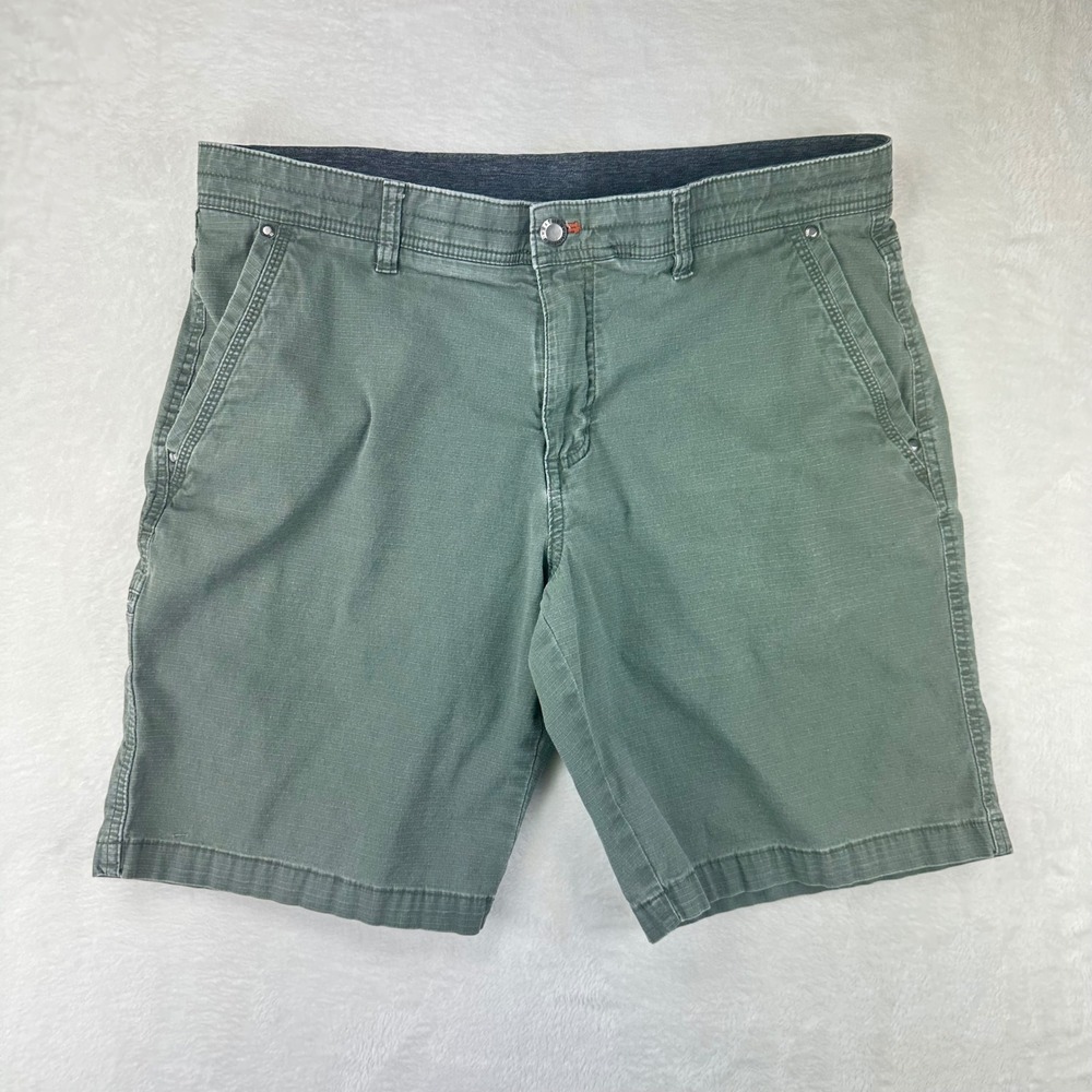 Weatherproof Cargo Shorts Mens 36 Green Beetle Regular Fit Ripstop Cotton Blend